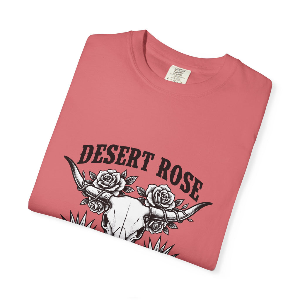 Longhorn Skull Bloom T-Shirt Cowgirl Gypsy Gift Women Ranch T-Shirt Skull T-Shirt Cowboy Fan Western T-Shirt Bohemian Graphic Old School Prickly