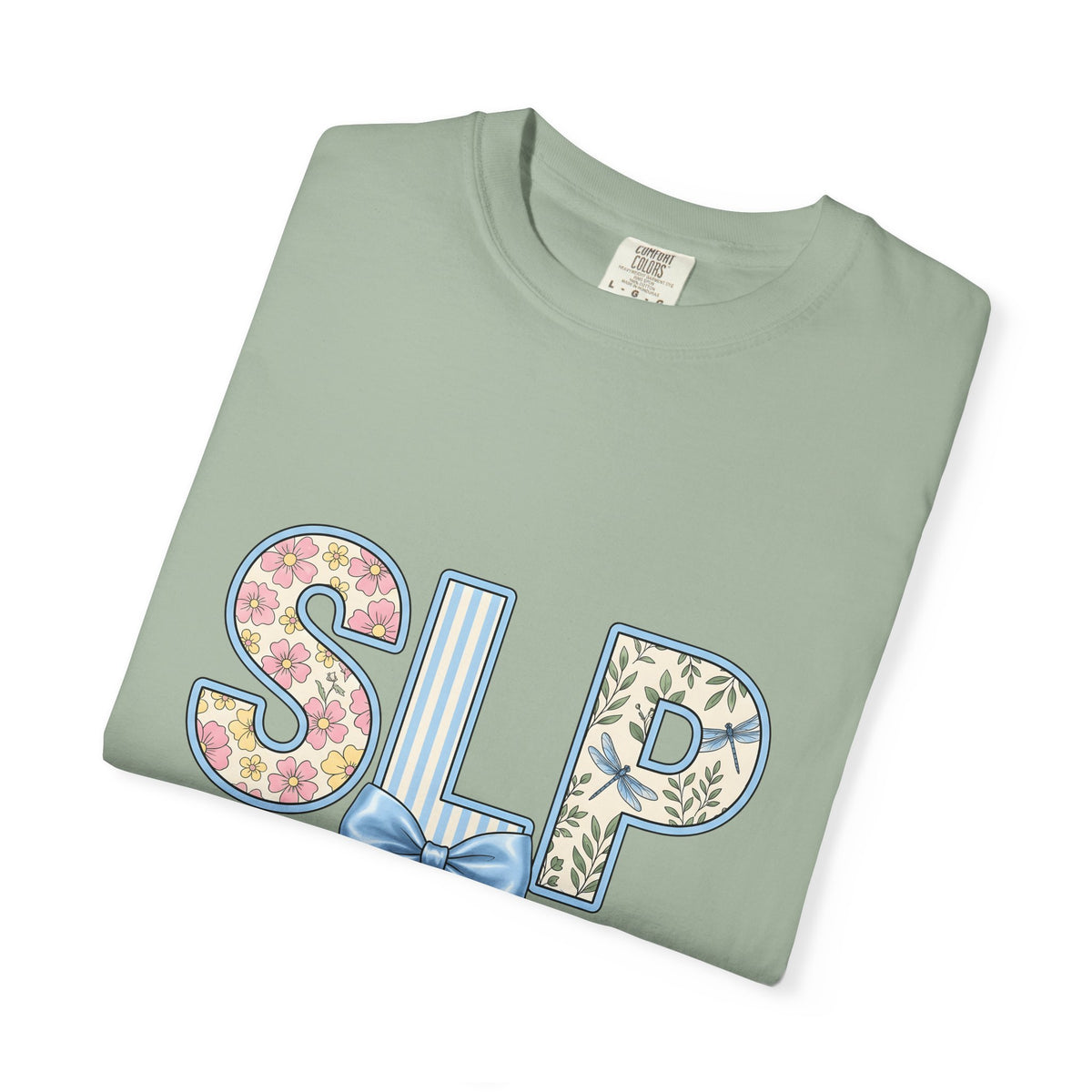 Floral Dragonfly Monogram T-Shirt Speech Therapist Educator Gift Women Whimsical T-Shirt Monogram T-Shirt Speech Pathology Enthusiast Whimsy