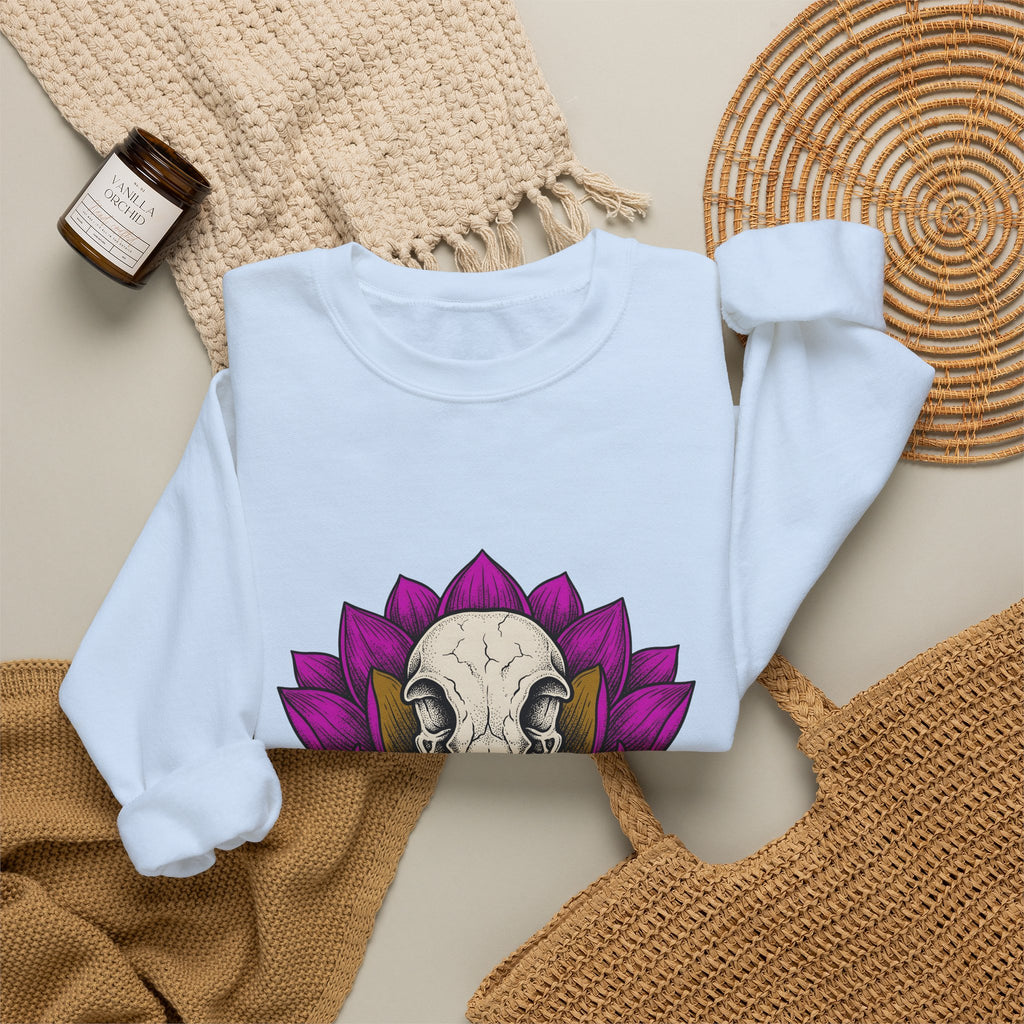 Bird Head Flower Sweatshirt Boho Chic Emo Gift Women Line Art Sweatshirt Floral Head Sweatshirt Hippie Fan Minimalist Sweatshirt Goth Graphic Classic Lotus