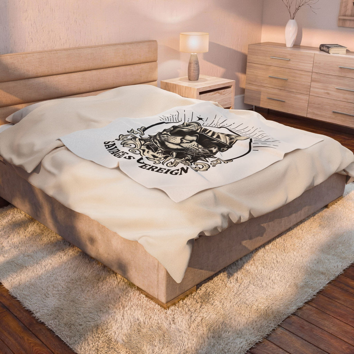 Stylish Cat Blanket Cat Joke Gift Women Illustrative Blanket Kitty Blanket Feline Fan Catty Graphic Old School Cool Glasses Blanket