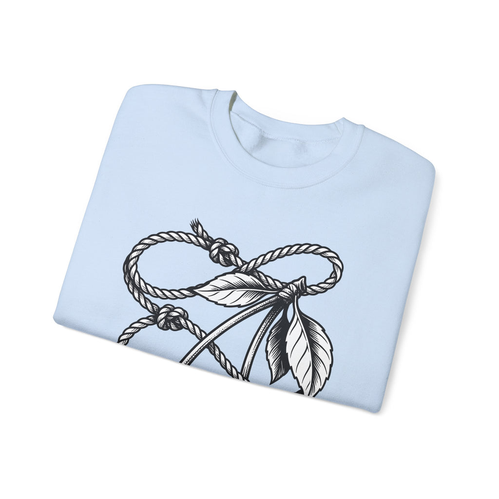 Cherry Vine Sweatshirt Cowgirl Ranch Gift Women Retro Sweatshirt Grapevine Sweatshirt Rodeo Fan Vintage Sweatshirt Farmhouse Graphic Sketch Foliage Sweatshirt