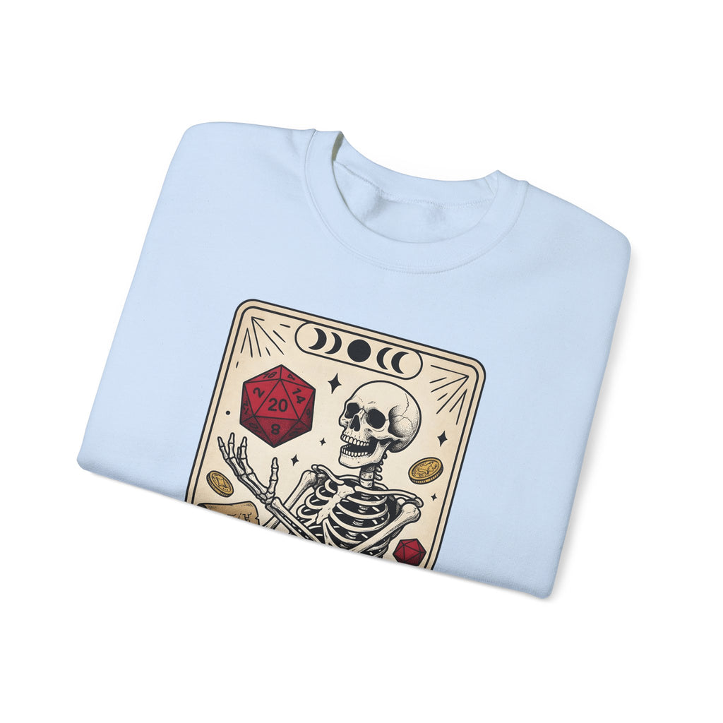 Skull Tarot Card Sweatshirt Tabletop Gaming Roleplaying Gift Women Dark Sweatshirt Tarot Card Sweatshirt Gamer Fan Gothic Sweatshirt Rpg Graphic Retro Game