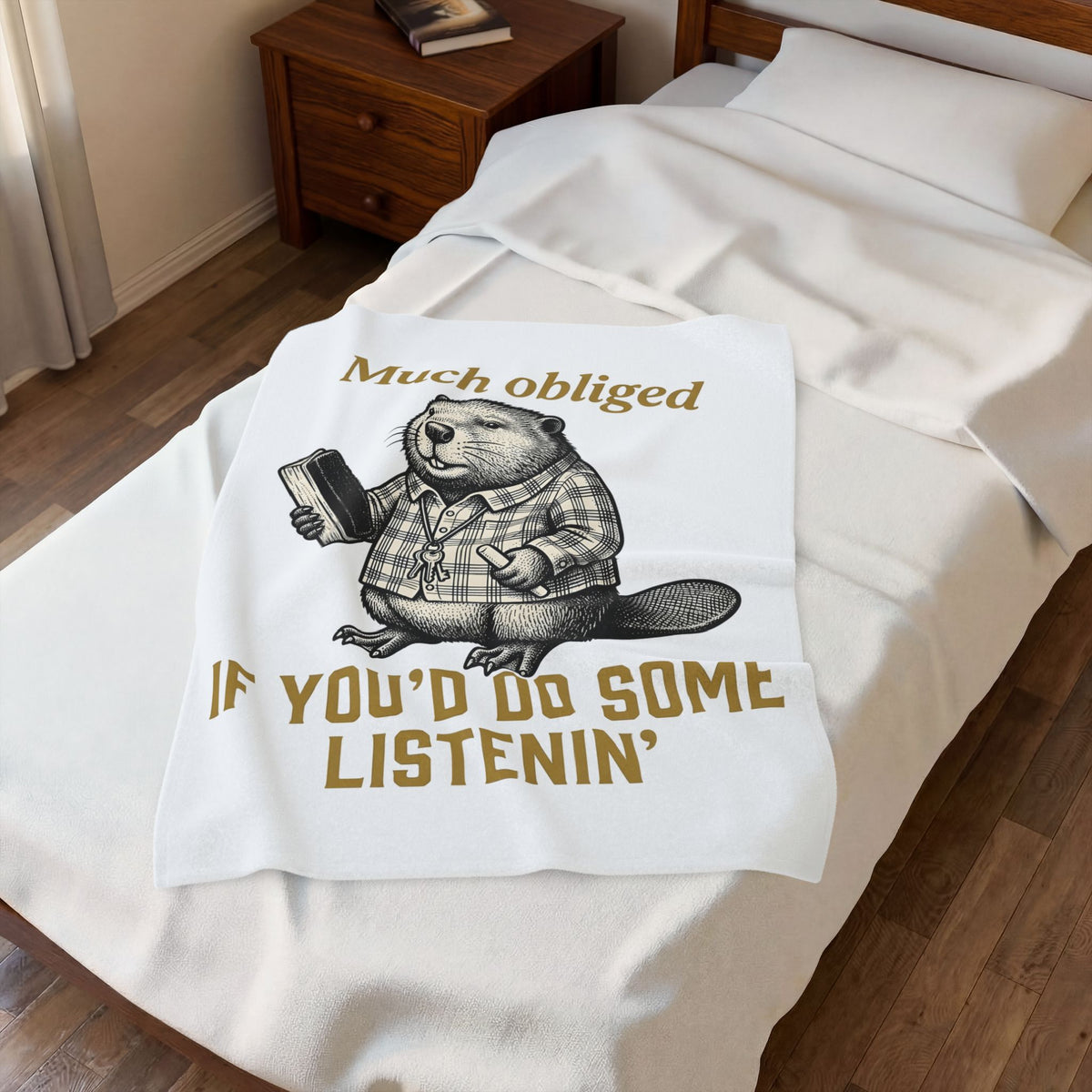 Beaver Educator Blanket Teachers Wildlife Gift Women Retro Blanket Beaver Blanket Teacher Enthusiast Vintage Blanket Animal Graphic Sketch