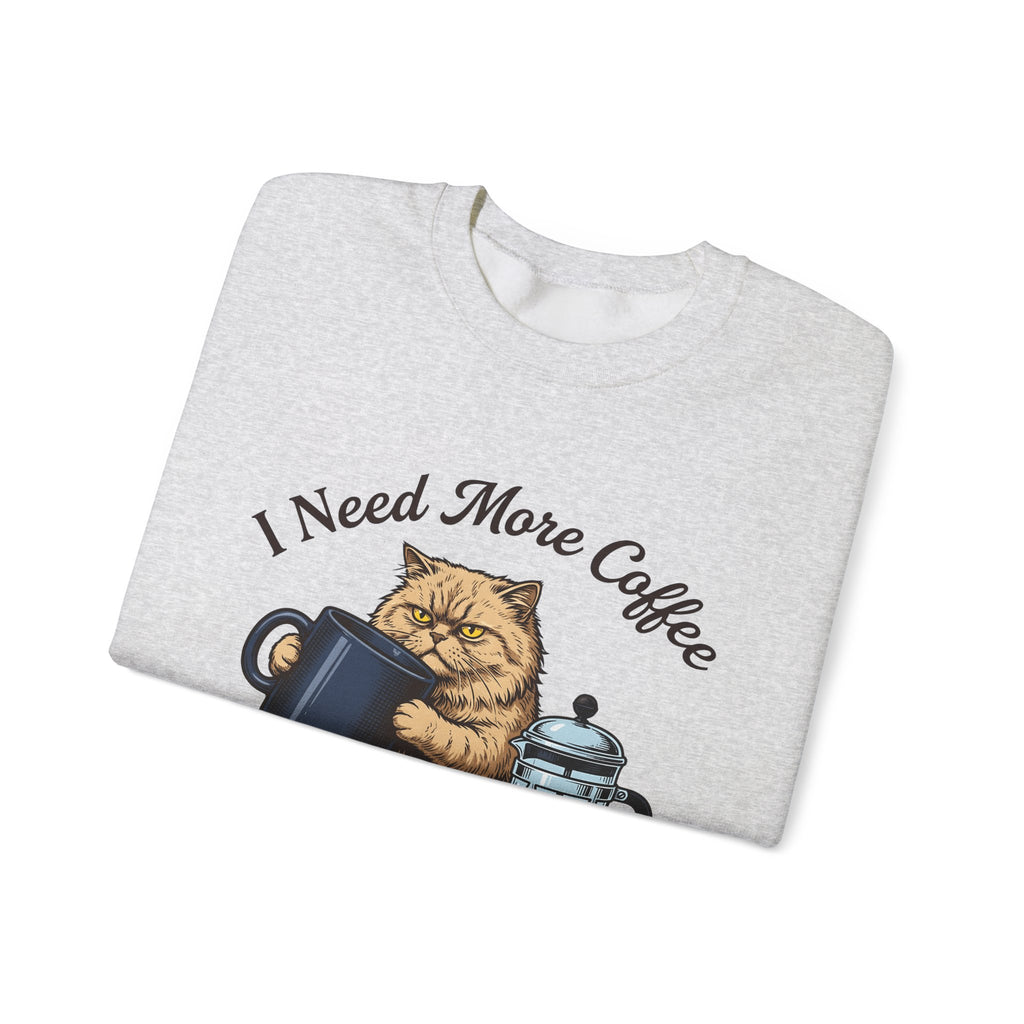 Cranky Cat Sweatshirt Cat Latte Gift Women Old School Sweatshirt Grumpy Cat Sweatshirt Cat Fan Feline Sweatshirt Coffee Graphic Doodle Sweatshirt Sweatshirt