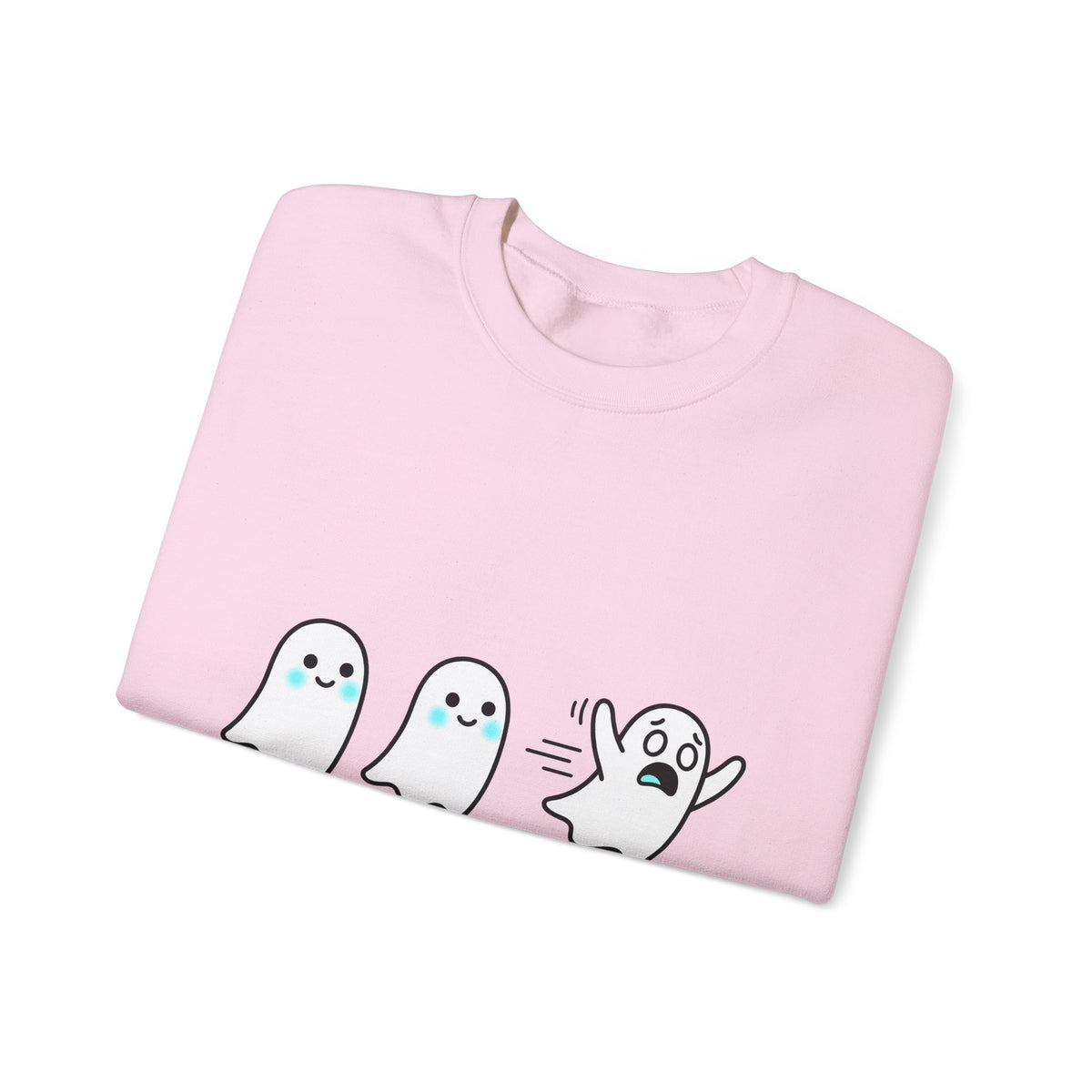 Sweet Ghost Pack Sweatshirt Funny Halloween Party Gift Women Chibi Sweatshirt Ghostly Spirits Sweatshirt Humor Fan Cartoon Sweatshirt Spooky Graphic Halloween