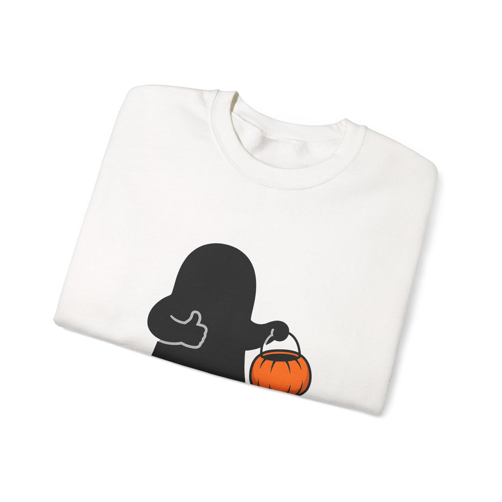 Ghost Halloween Satire Gift Specter Horror Fan Spooky Parody Plain Halloween Sweatshirt