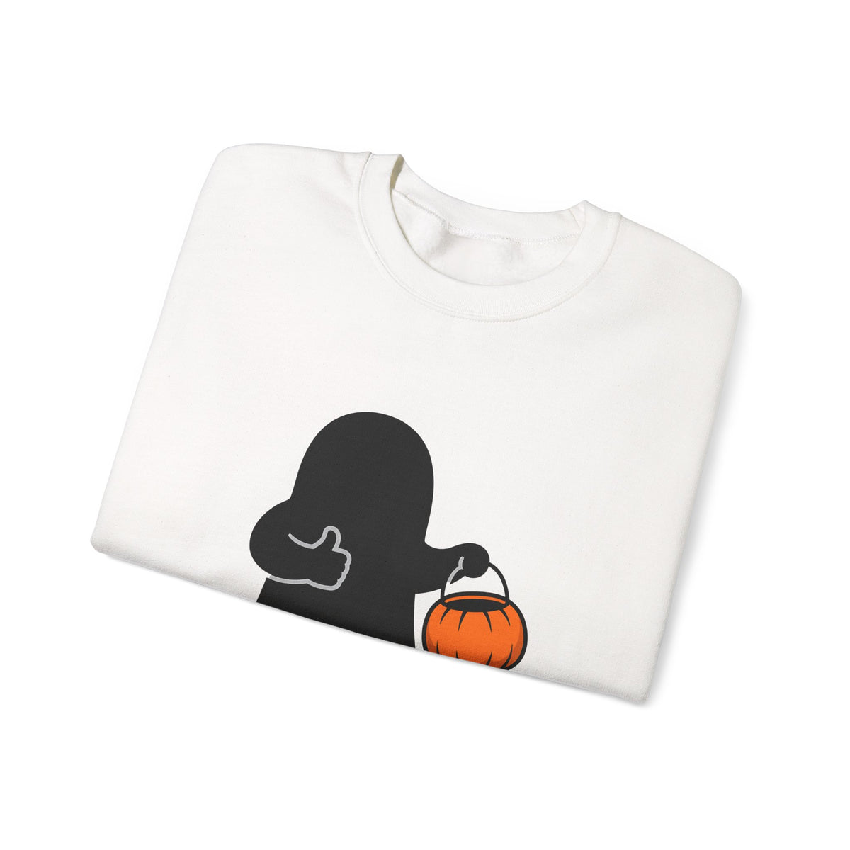Ghost Halloween Satire Gift Specter Horror Fan Spooky Parody Plain Halloween Sweatshirt