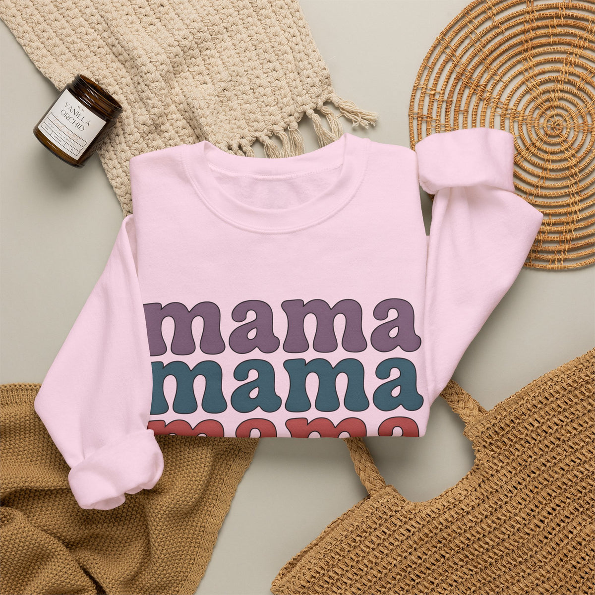 Retro Text Moms Family Gift Bold Typography Sweatshirt