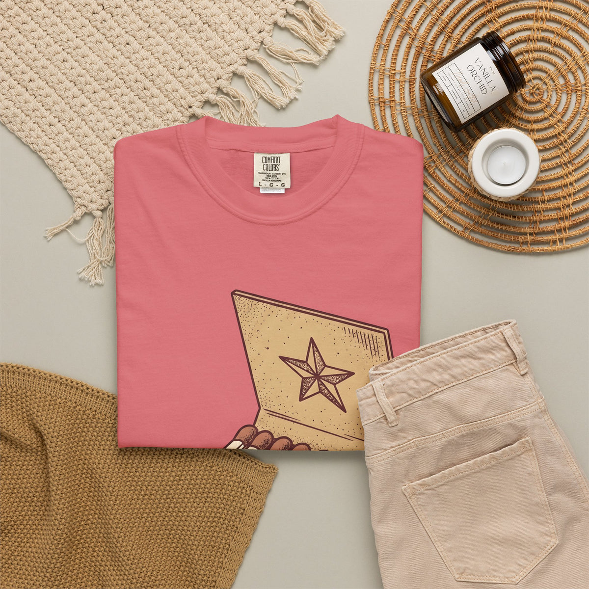Matchbook Star T-Shirt Cowgirl Gypsy Gift Women Retro T-Shirt Matchcover T-Shirt Cowgirl Fan Vintage T-Shirt Bohemian Graphic Sketch Cowboy T-Shirt
