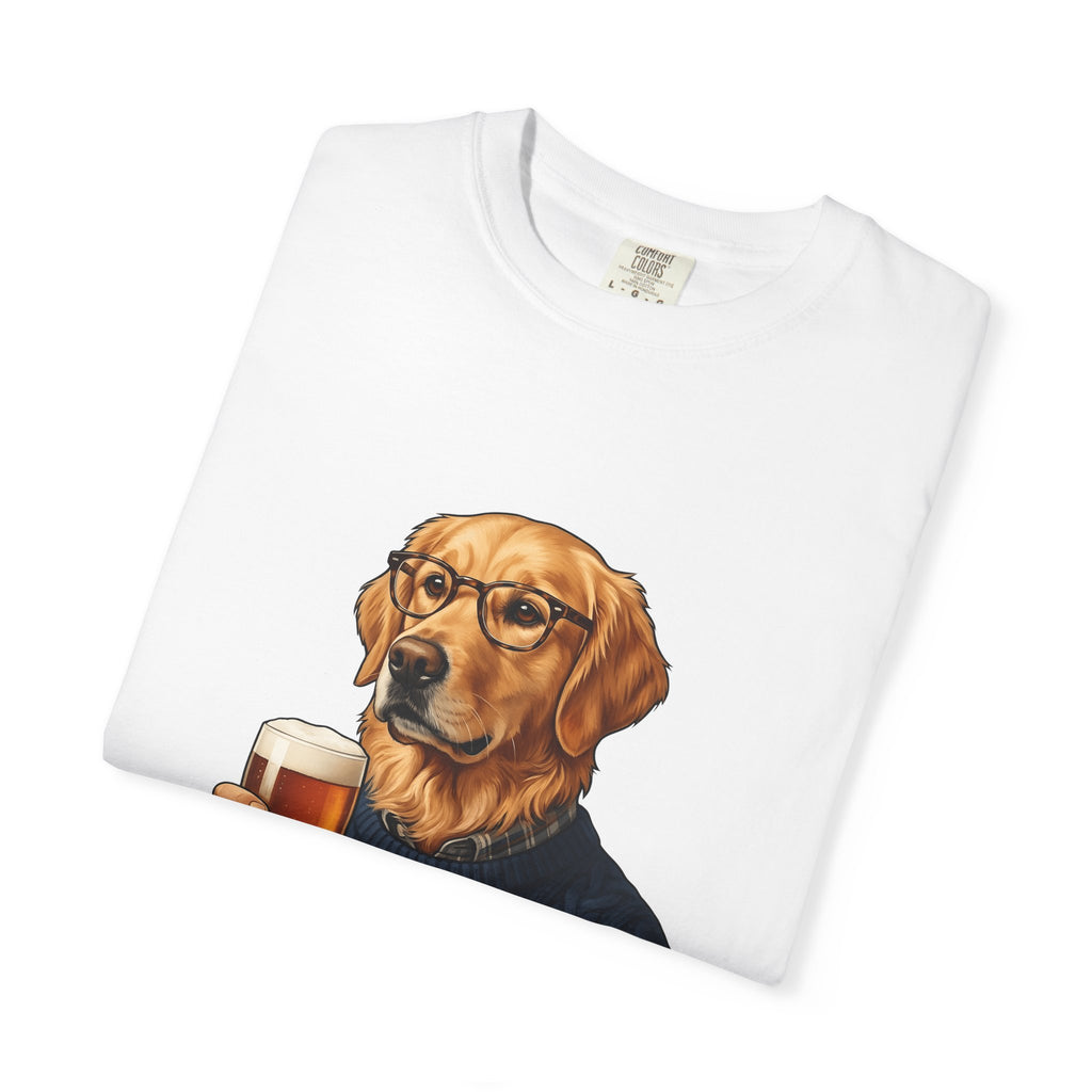 Golden Retriever Dog T-Shirt Dog Fun Gift Women Detailed T-Shirt Retriever T-Shirt Dog Fan Canine T-Shirt Humorous Graphic Old-Fashioned Lager