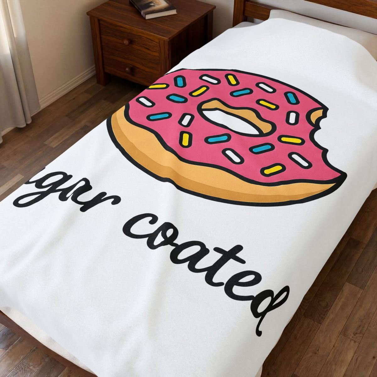 Donut Drawing Blanket Desserts Cuisine Gift Women Charming Blanket Doughnut Blanket Pastry Fan Cartoon Blanket Food Graphic Animation Candy Blanket