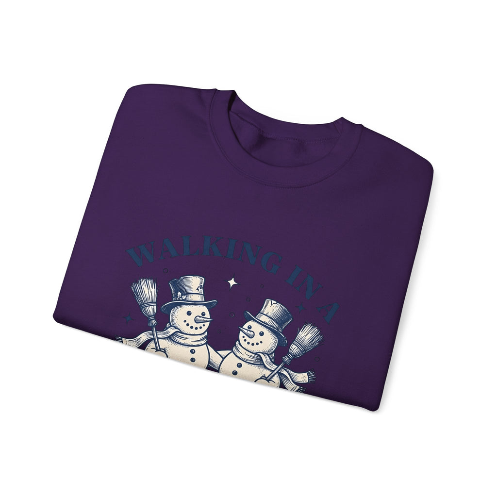 Snowman Twosome Sweatshirt Christmas Cold Gift Women Handmade Sweatshirt Frosty Sweatshirt Xmas Fan Handmade Sweatshirt Frosty Graphic Cartoon Glimmers Sweatshirt