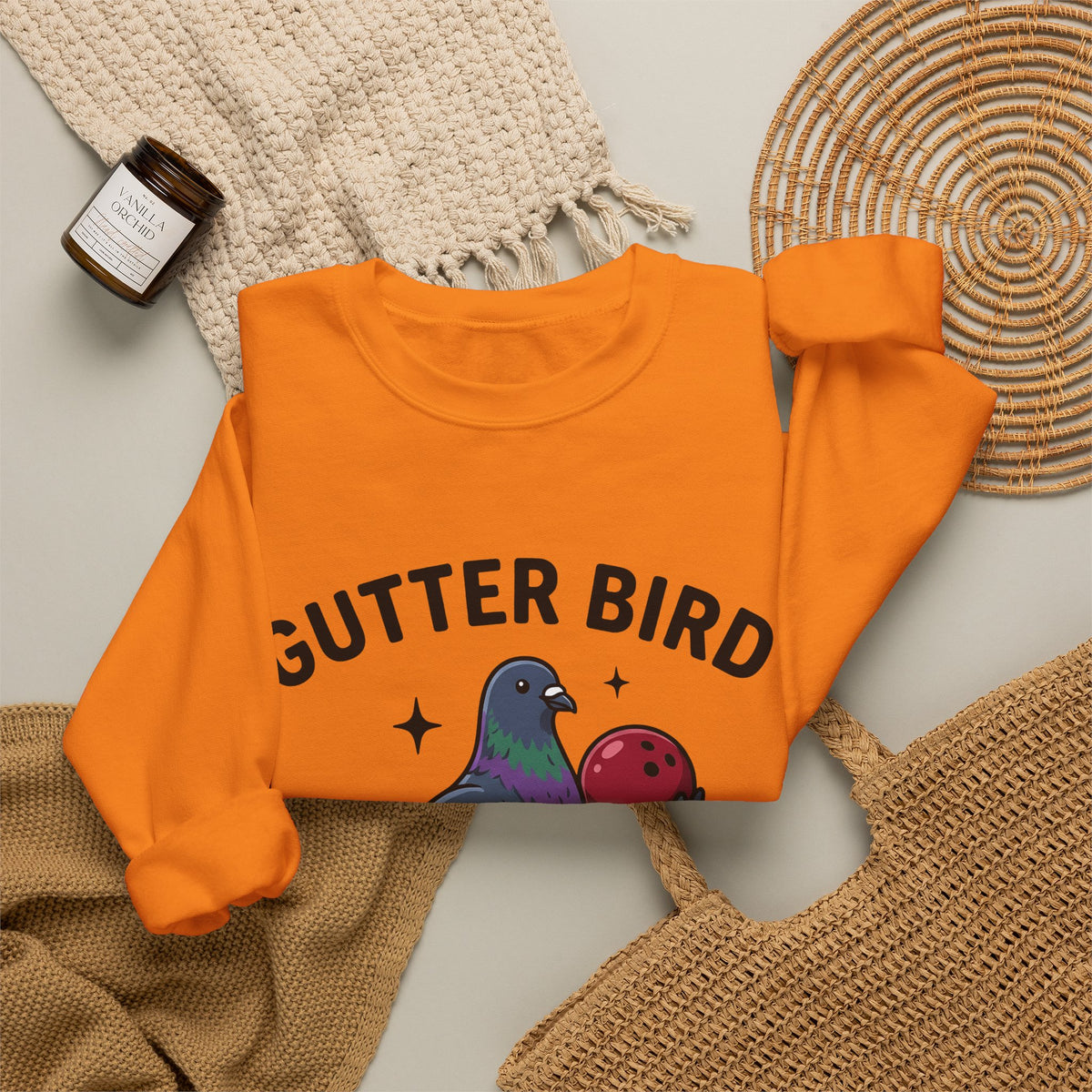 Bird Bowling Sweatshirt Bowling Satire Gift Women Animated Sweatshirt Bowling Ball Sweatshirt Bowling Fan Cartoon Sweatshirt Parody Graphic Old School Tenpin