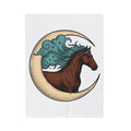 Horse Moon Blanket Cowgirl Western Gift Women Boho Blanket Equine Blanket Rodeo Fan Cowboy Graphic Western Design Blanket Boho Blanket Vintage Stars