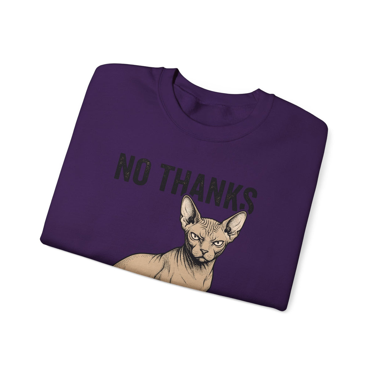 Sphynx Feline Sweatshirt Cat Creatures Gift Women Line Art Sweatshirt Cat Sweatshirt Cat Fan Illustration Graphic Hand Drawn Mood Sweatshirt