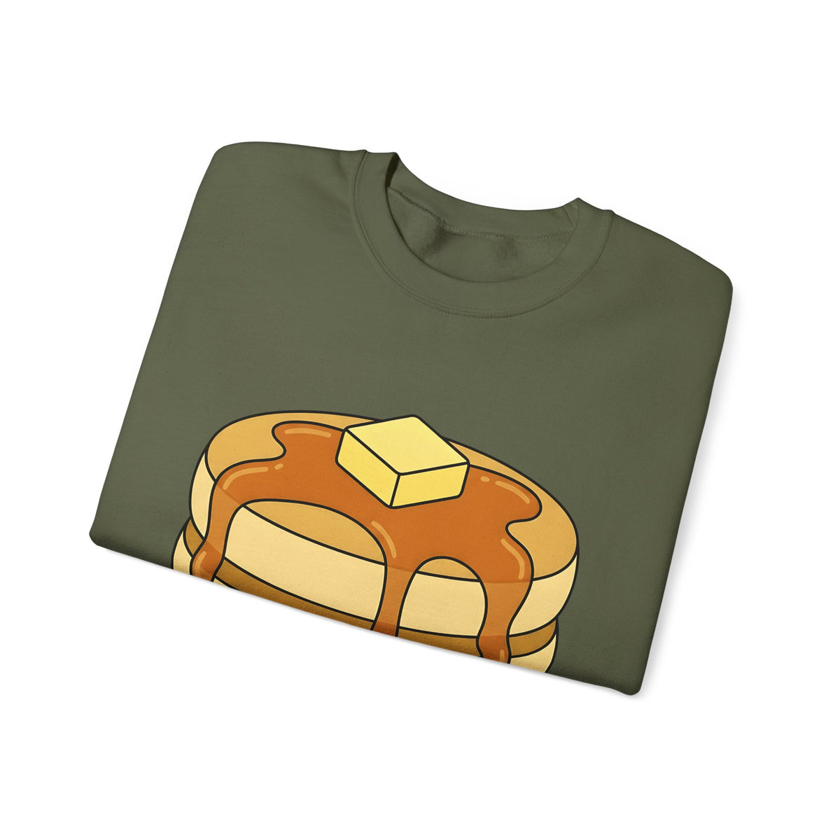 Flapjack Pile Sweatshirt Desserts Brunch Gift Women Comic Sweatshirt Granola Bar Sweatshirt Pastry Fan Cartoon Sweatshirt Breakfast Graphic Simple Honey Sweatshirt