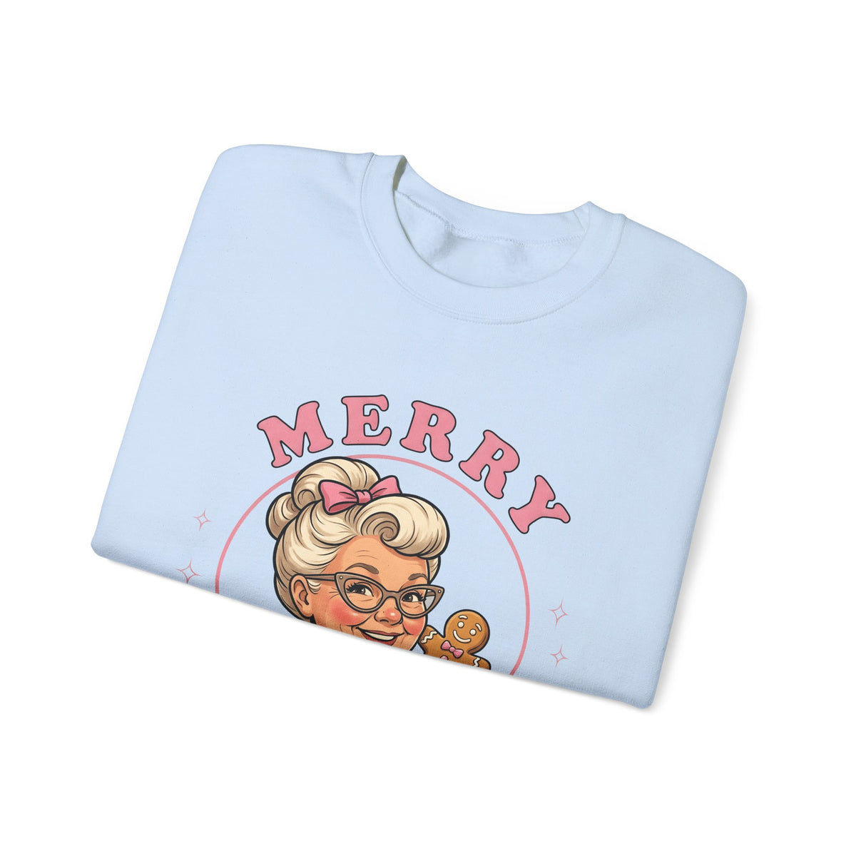 Grandma Cookie Christmas Pastry Gift Comic Cookie Christmas Fan Cartoon Bakery Vintage Sweatshirt