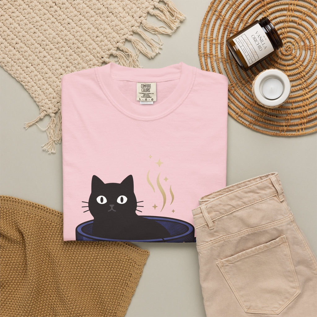 Black Feline Tea Cup T-Shirt Cat Gift Women Signs Gift Women Cute T-Shirt Cat T-Shirt T-Shirt Cat Fan Kitty T-Shirt Adorable T-Shirt Zodiac Graphic T-Shirt