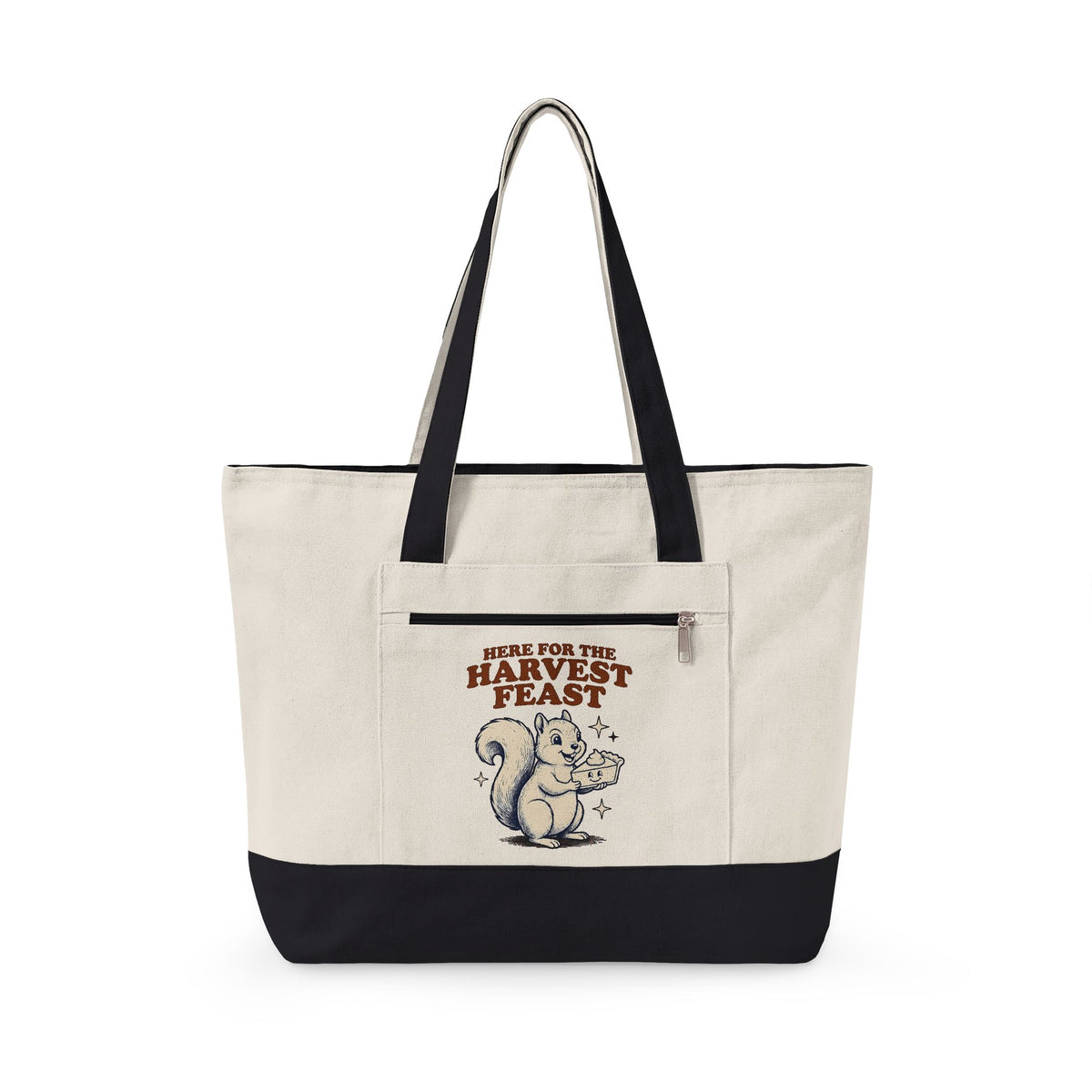 Chipmunk Tart Holiday Harvest Gift Retro Squirrel Christmas Fan Vintage Autumn Sketch Sparkles Tote Bag