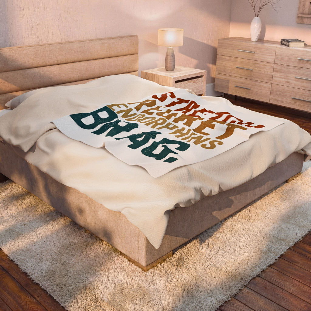 Motivational Text Sports Workout Gift Bold Typography Inspirational Athlete Enthusiast Typography Blanket