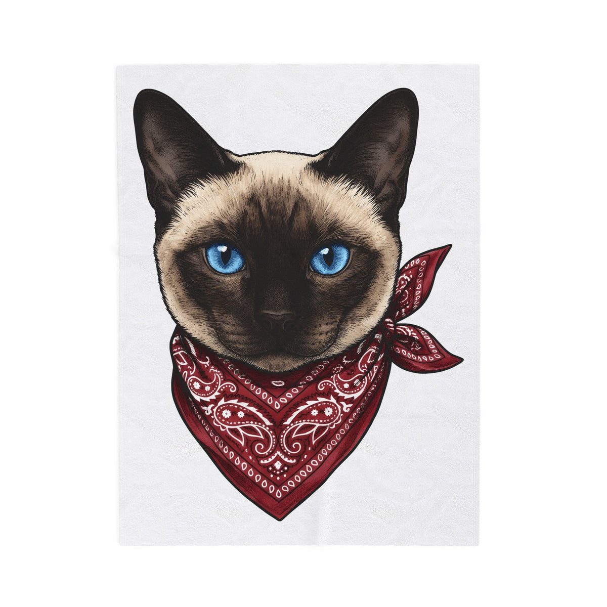 Siamese Cat Blanket Cat Pet Gift Women Realistic Blanket Siamese Blanket Cat Fan Feline Blanket Pet Graphic Vintage Bandana Blanket