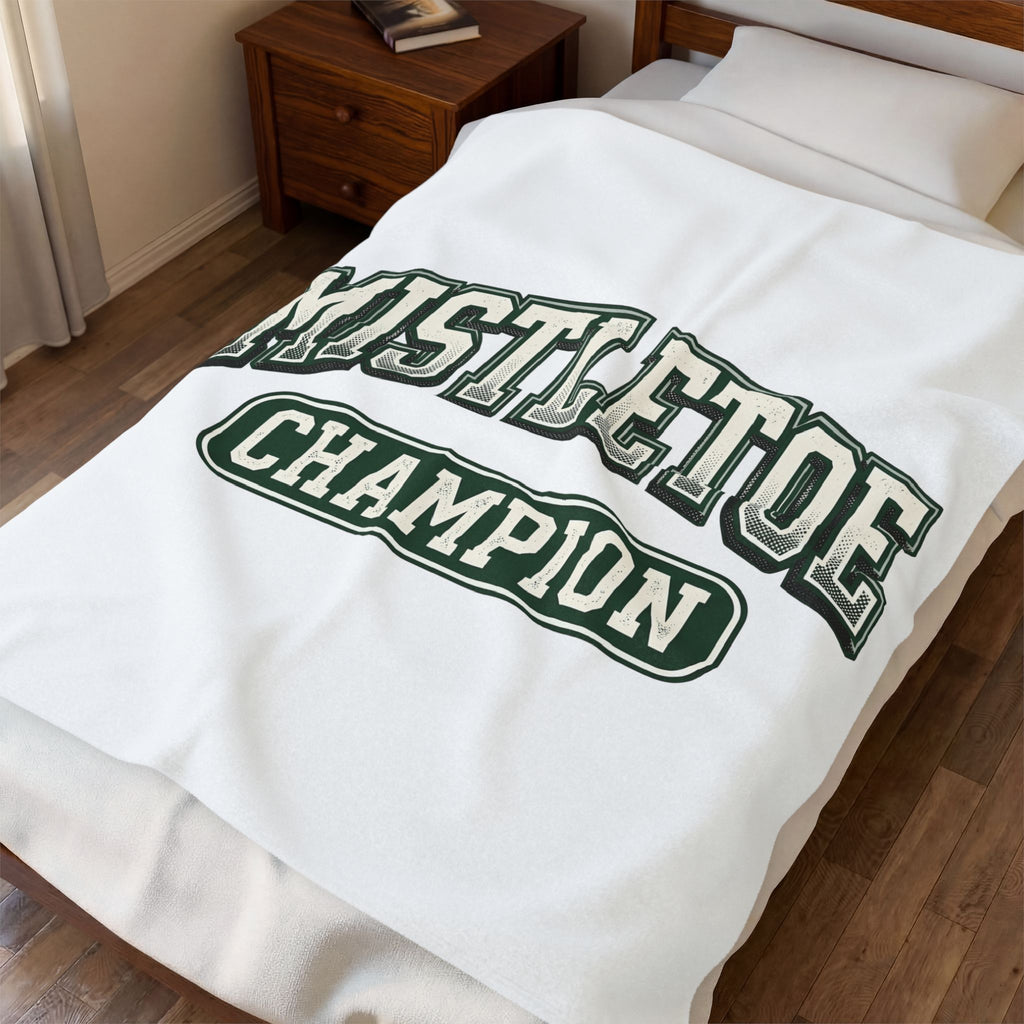 Varsity Text Blanket Christmas Humor Gift Women Bold Blanket Lettering Blanket Xmas Fan Typography Blanket Funny Graphic Retro Arch Blanket