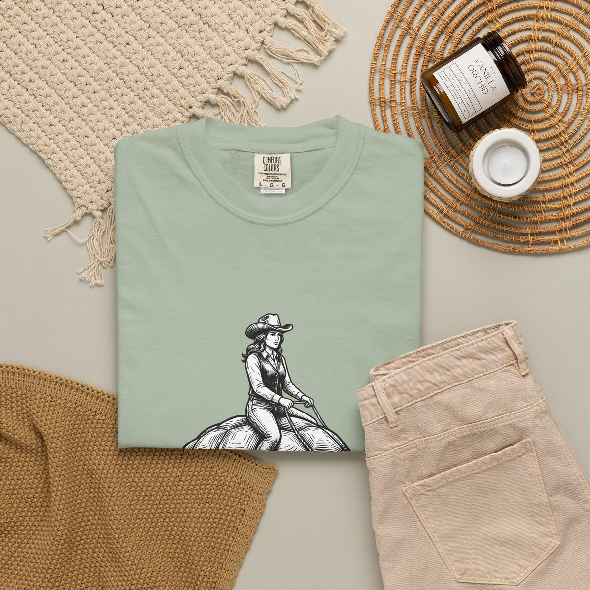 Cowgirl Riding Tortoise T-Shirt Cowgirl Western Gift Women Vintage T-Shirt Cowgirl Riding Turtle T-Shirt Rodeo Fan Retro T-Shirt Western Design