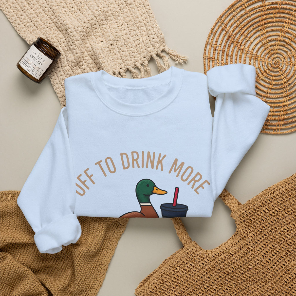 Duck Coffee Glass Sweatshirt Christmas Beverage Gift Women Doodle Sweatshirt Coffee Sweatshirt Sweatshirt Xmas Fan Coffee Cup Sweatshirt Drink Graphic Old School