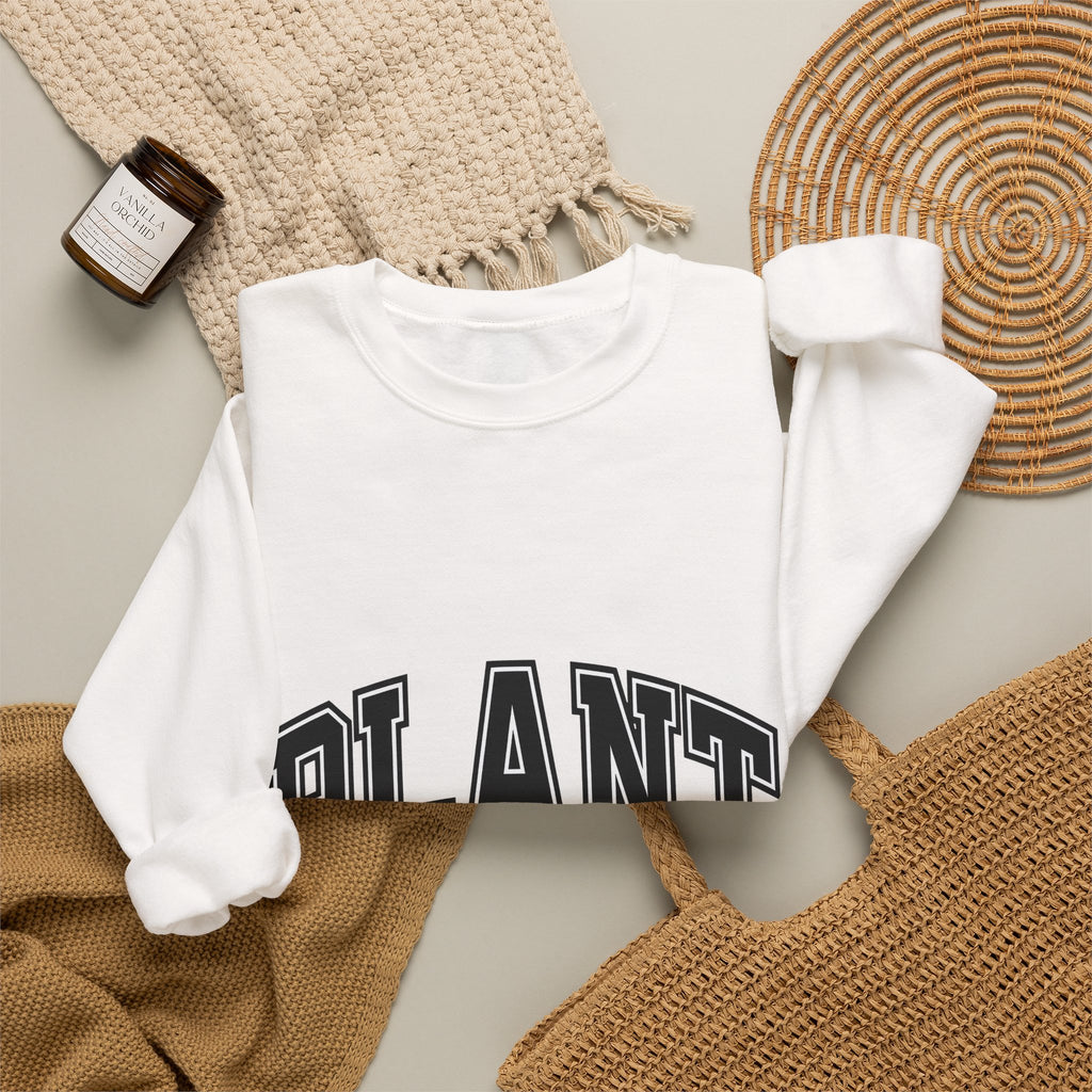 College Font Text Sweatshirt Mom Gardening Gift Women Bold Sweatshirt Typography Sweatshirt Motherhood Fan Typography Sweatshirt Gardener Graphic Vintage