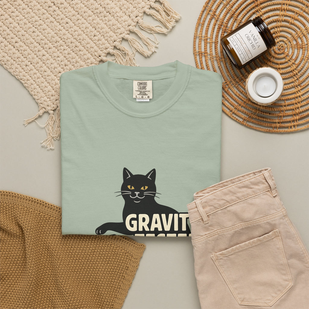 Black Cat Cat Humor Gift Cartoon Kitty Feline Fan Comic Retro Spilled Glass T-Shirt
