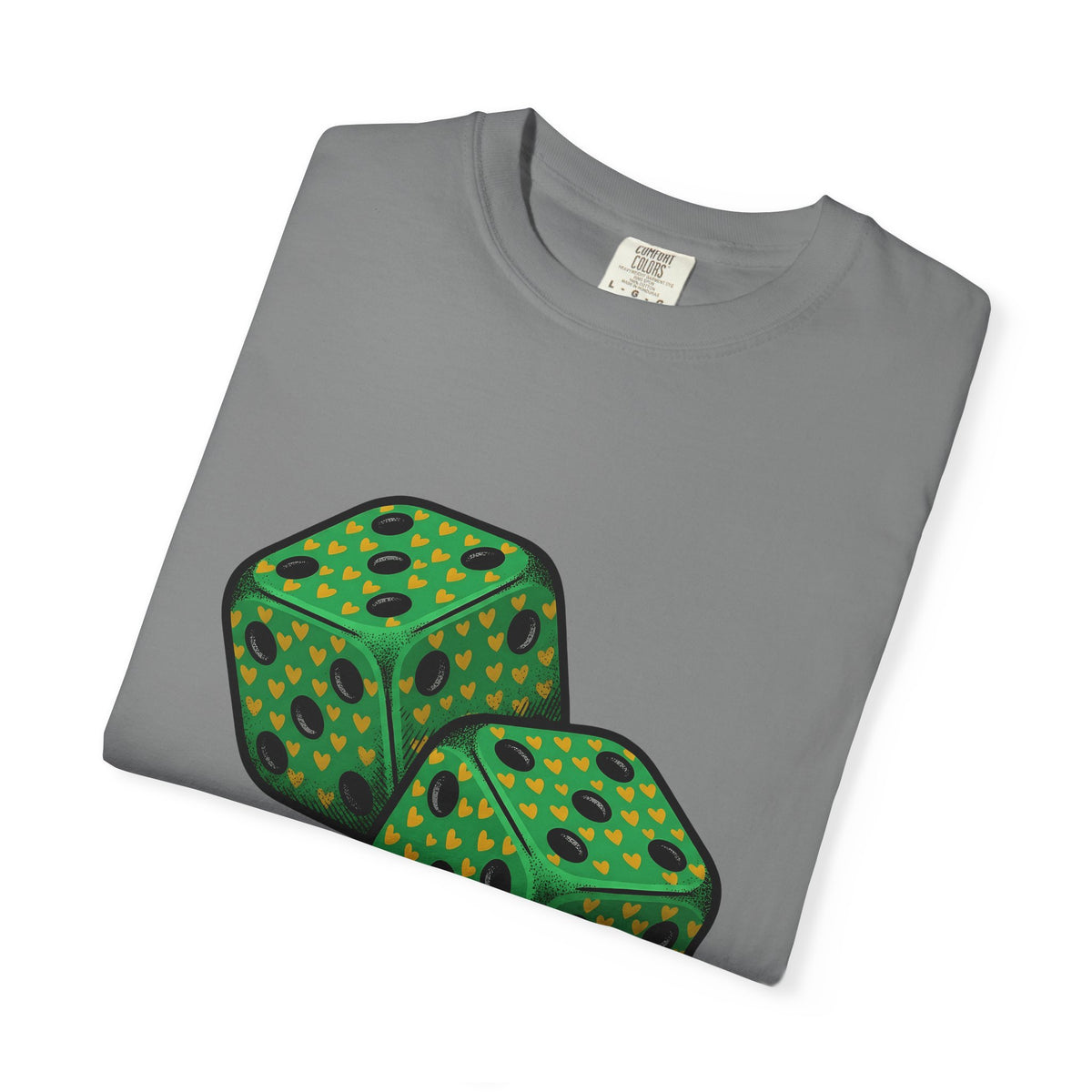 Green Dice T-Shirt St Patrick's Day Fortune Gift Women Vintage T-Shirt Dice T-Shirt Luck Enthusiast Retro T-Shirt Prosperity Graphic Retro Heart