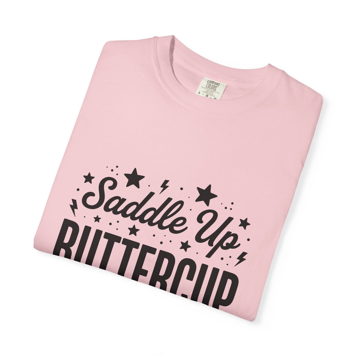 Cowboy Motto T-Shirt Cowgirl Barnyard Gift Women Thick T-Shirt Proverb T-Shirt Cowgirl Fan Rustic T-Shirt Farm Graphic Nostalgic Star Symbols