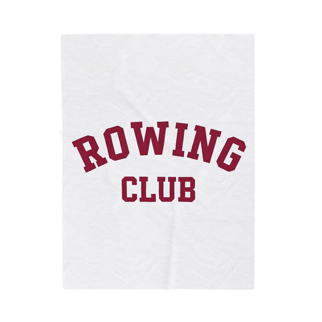 Rowing Team Blanket Rowing Fitness Gift Women Athletic Blanket Crew Blanket Rowing Enthusiast Sporty Blanket Workout Graphic Retro Varsity Font