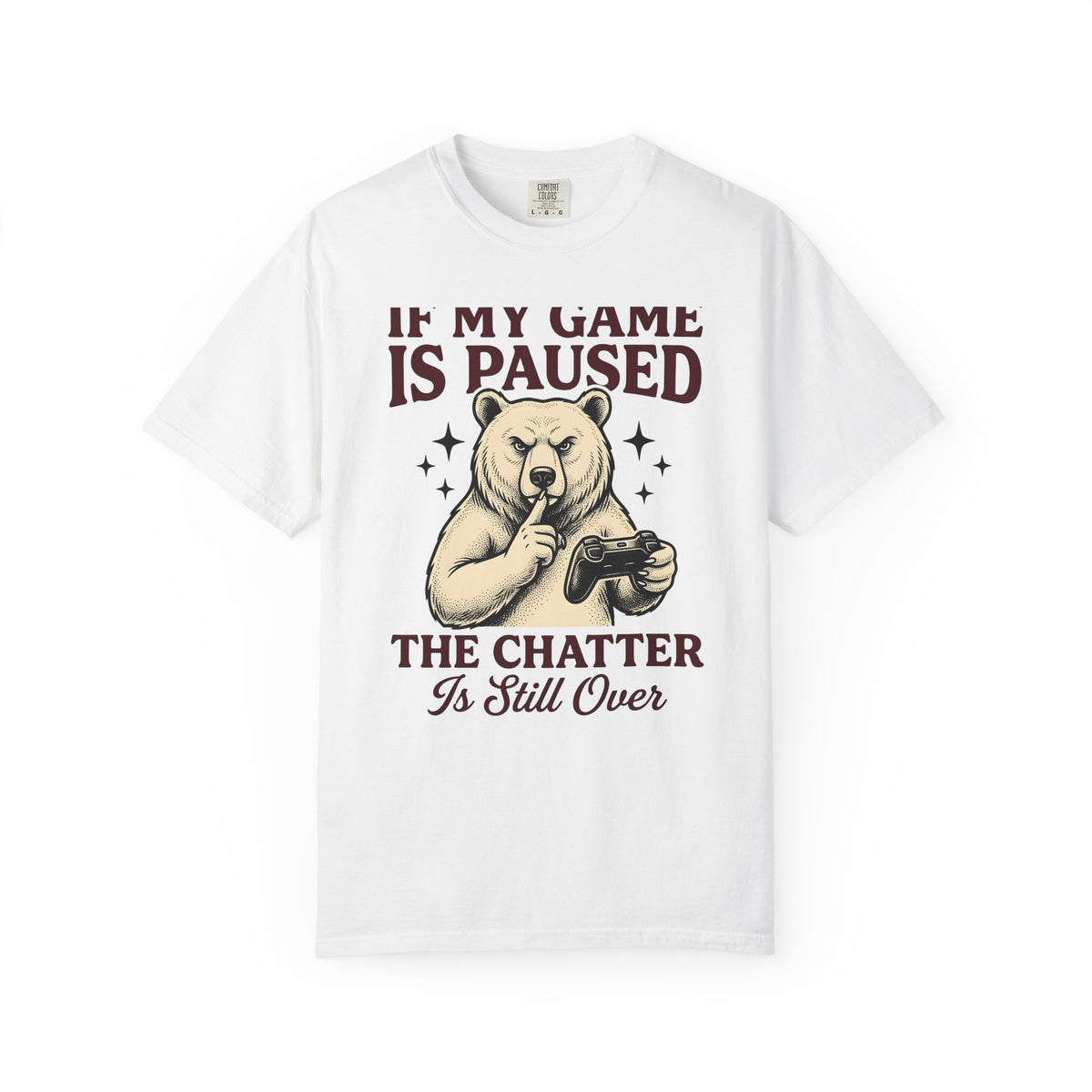 Gamer Bear Gaming Creature Gift Cartoon Teddy Gamer Fan Comic Creature Old School Controller T-Shirt