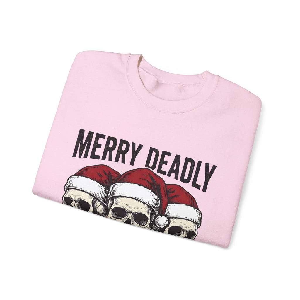 Skull Santa Hats Sweatshirt Christmas Gothic Gift Women Tattoo Sweatshirt Skull Caps Sweatshirt Xmas Fan Traditional Sweatshirt Dark Graphic Vintage Holiday