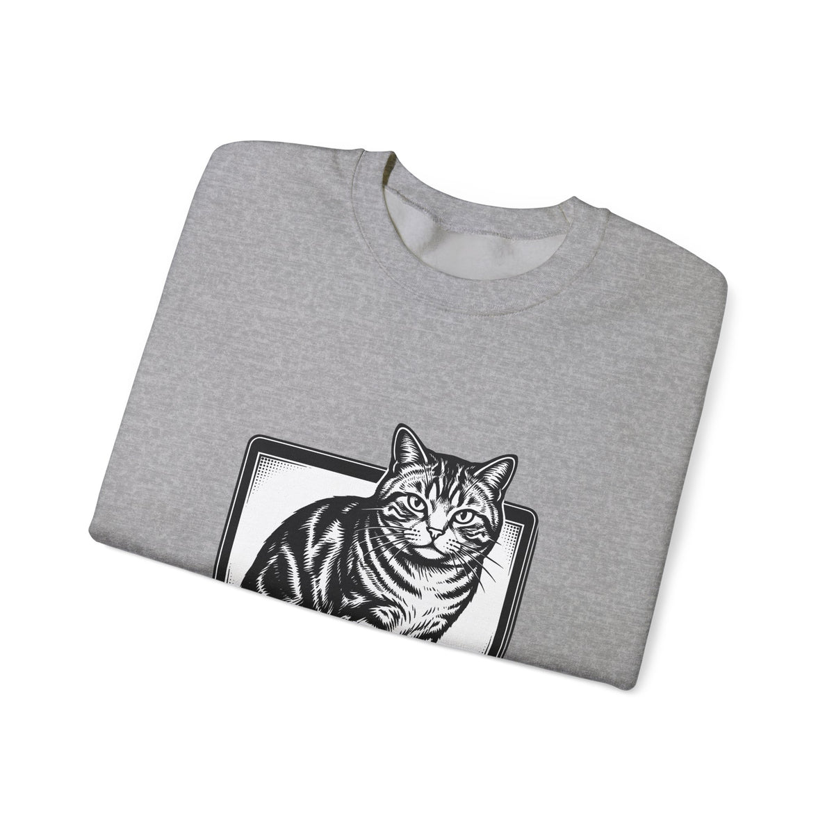 Orange Cat Sweatshirt Cat Gadgets Gift Women Classic Sweatshirt Kitty Sweatshirt Cat Fan Retro Sweatshirt Tech Graphic Doodle Notebook Sweatshirt