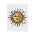 Sun Moon Faces Blanket Celestial Zodiac Gift Women Hippie Blanket Moonface Blanket Galaxy Fan Cosmic Blanket Astrology Graphic Retro Stars Blanket