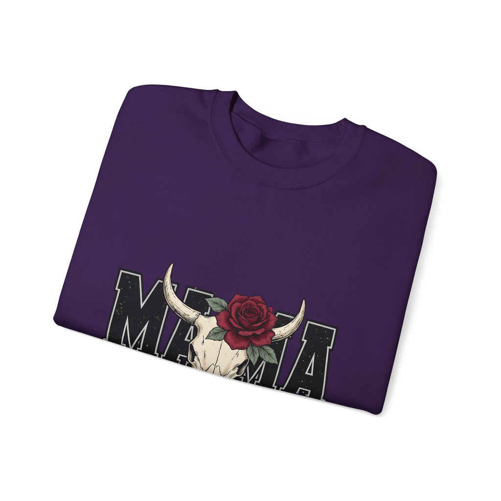 Bull Skull Sweatshirt Mom Hippie Gift Women Rustic Sweatshirt Cow Skull Sweatshirt Mother Enthusiast Vintage Sweatshirt Bohemian Graphic Retro Floral Rose