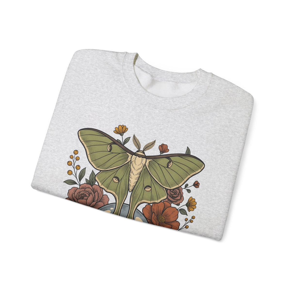 Luna Butterfly Sweatshirt Halloween Occult Gift Women Leaf Sweatshirt Butterfly Sweatshirt Horror Fan Spirit Sweatshirt Mystic Graphic Classic Magic Orb Sweatshirt