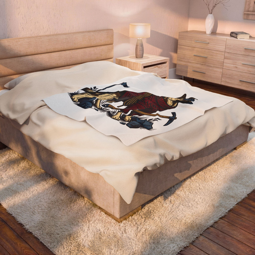 German Shepherd Puppy Dog Camping Gift Old School Alsatian T Blanket