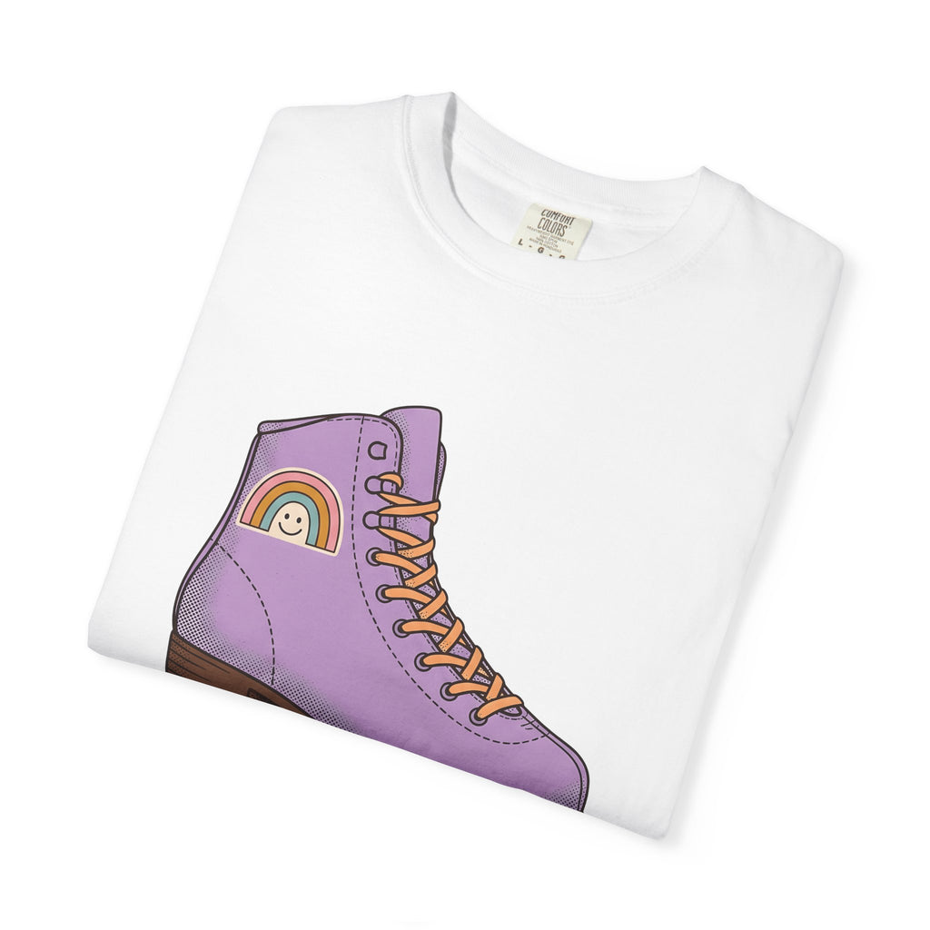 Roller Skate T-Shirt Cute Skateboarding Gift Women Cartoon T-Shirt Skate T-Shirt Kawaii Fan Comic T-Shirt Skateboard Graphic Vintage Rainbow T-Shirt