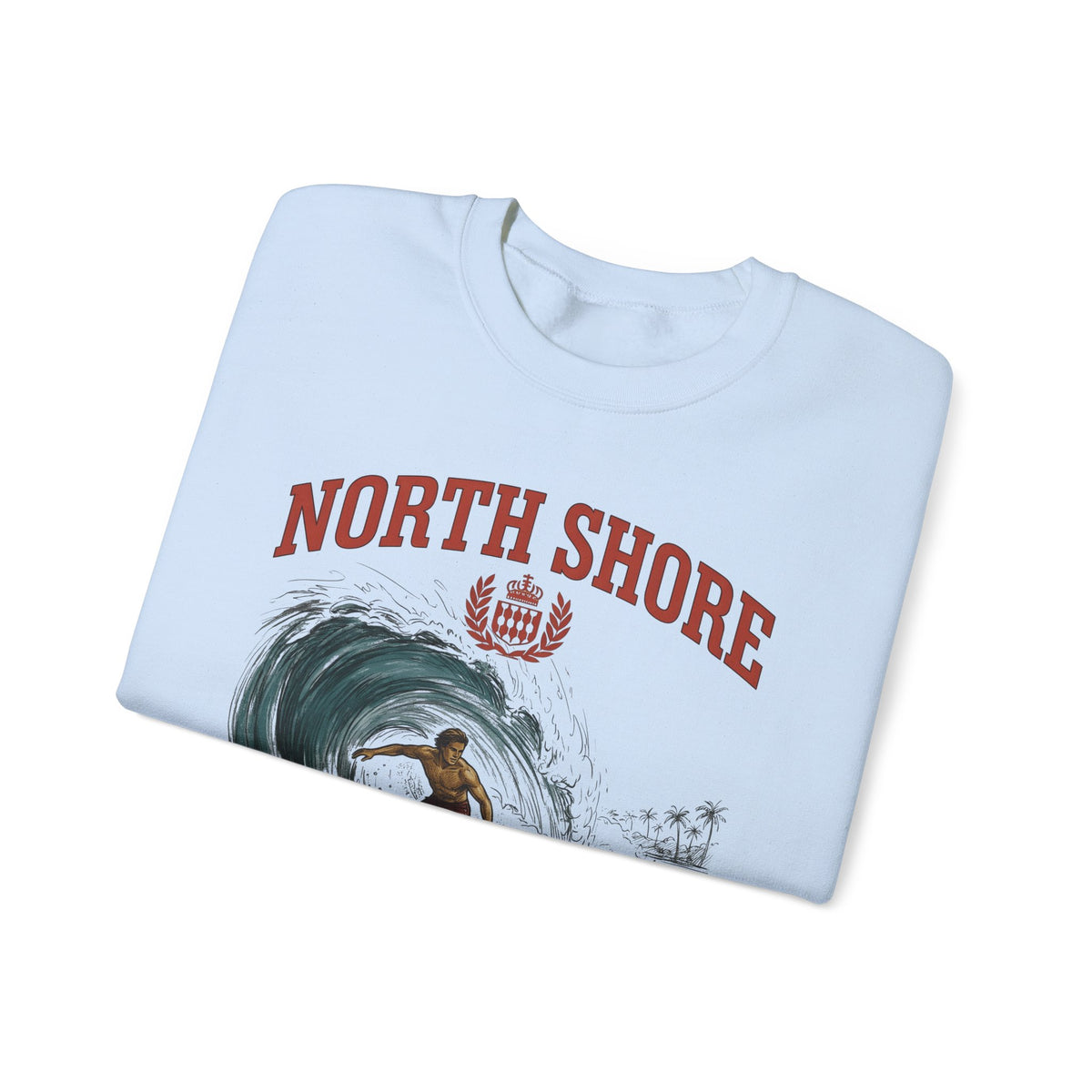 Surfer Wave Surfing Beach Gift Vintage Wave Surfer Fan Retro Coastal Hand Drawn Palm Sweatshirt