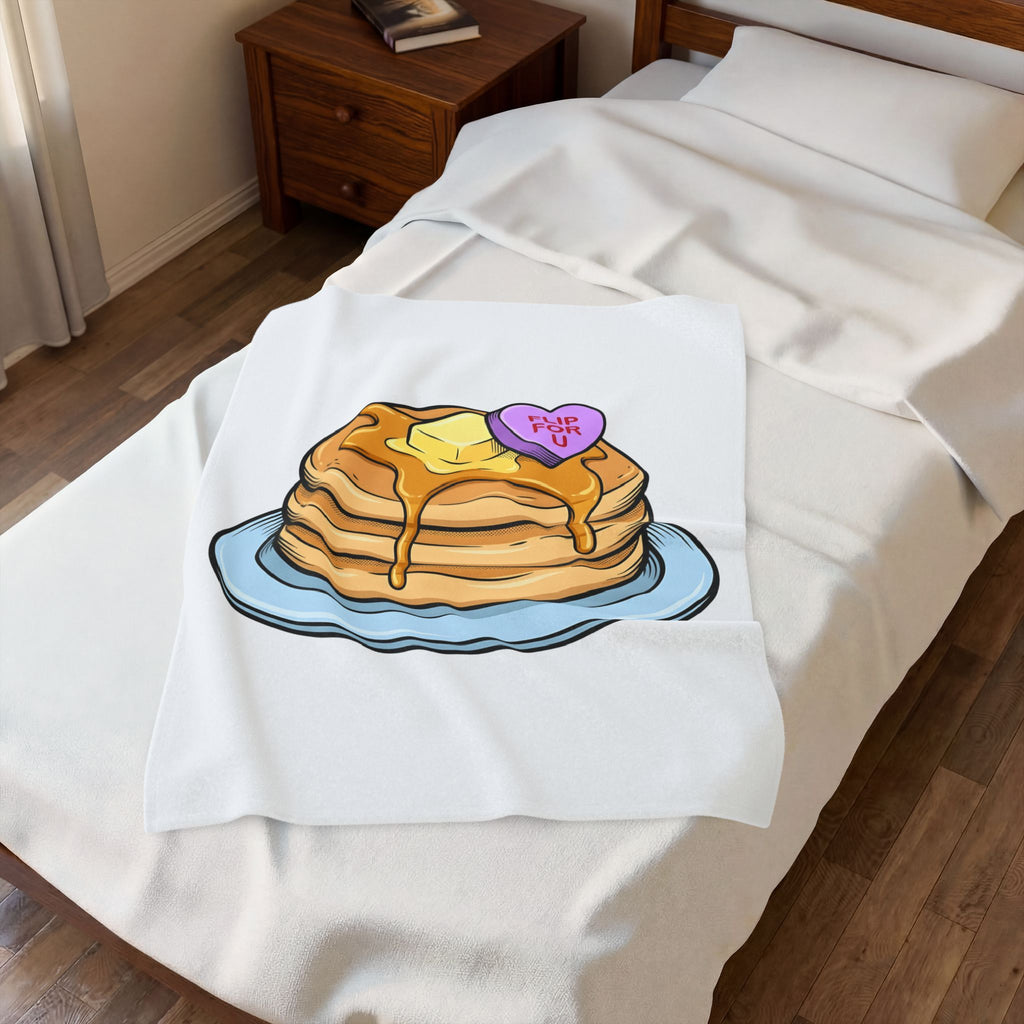 Pancakes Pile Blanket Desserts Brunch Gift Women Comic Blanket Pancake Stack Blanket Sweets Fan Cartoon Blanket Breakfast Graphic Design Graphic