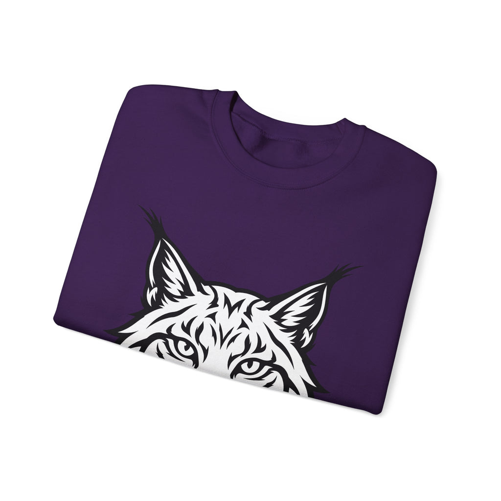 Lynx Head Sweatshirt Cat Wildlife Gift Women Bold Line Art Sweatshirt Bobcat Sweatshirt Cat Fan Line Art Sweatshirt Wildlife Graphic Tribal Wildcat Sweatshirt