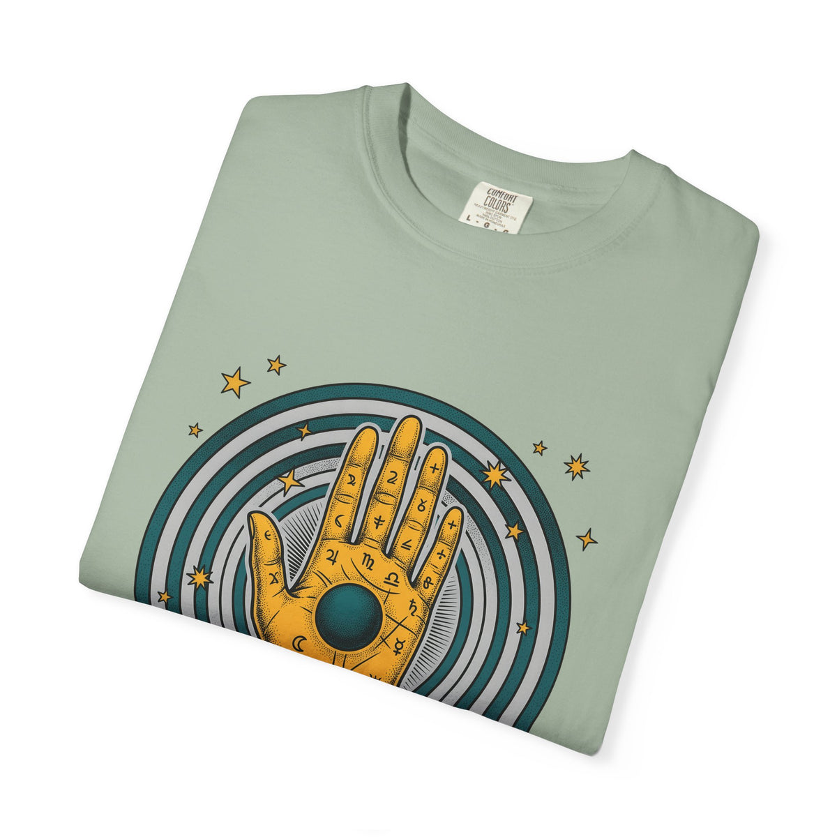 Fortune Hand T-Shirt Astrology Esoteric Gift Women Ethnic T-Shirt Palmistry T-Shirt Zodiac Fan Tribal T-Shirt Mystical Graphic Classic Astrological