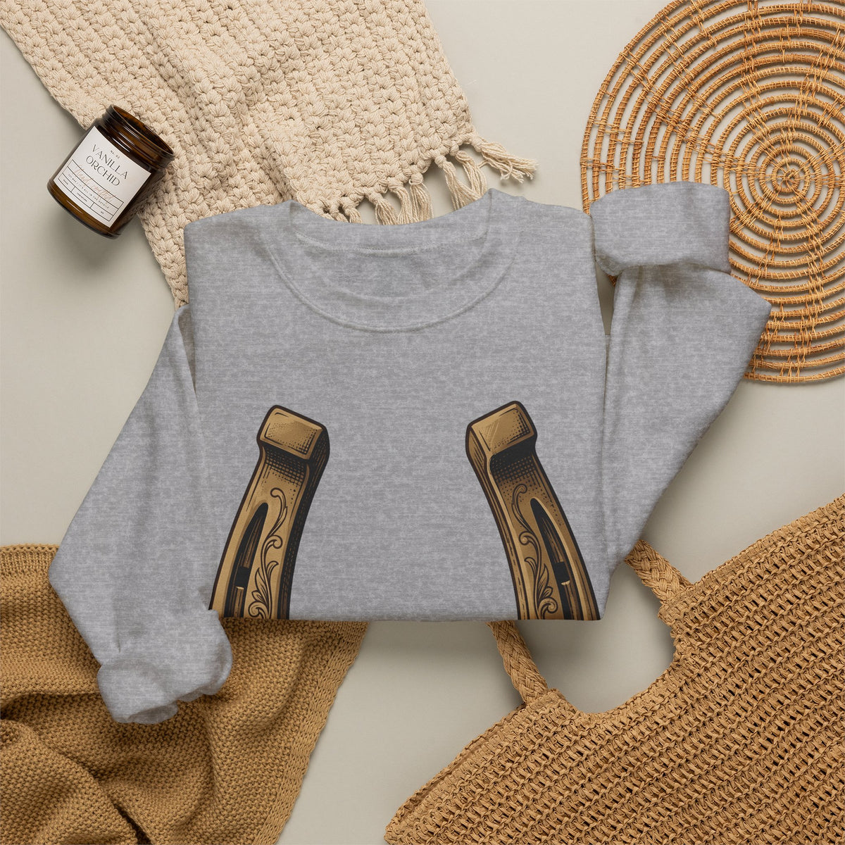 Horseshoe Sweatshirt Cowgirl Farm Gift Women Cowboy Sweatshirt Shoe Sweatshirt Rodeo Fan Western Sweatshirt Ranch Graphic Retro Flower Sweatshirt
