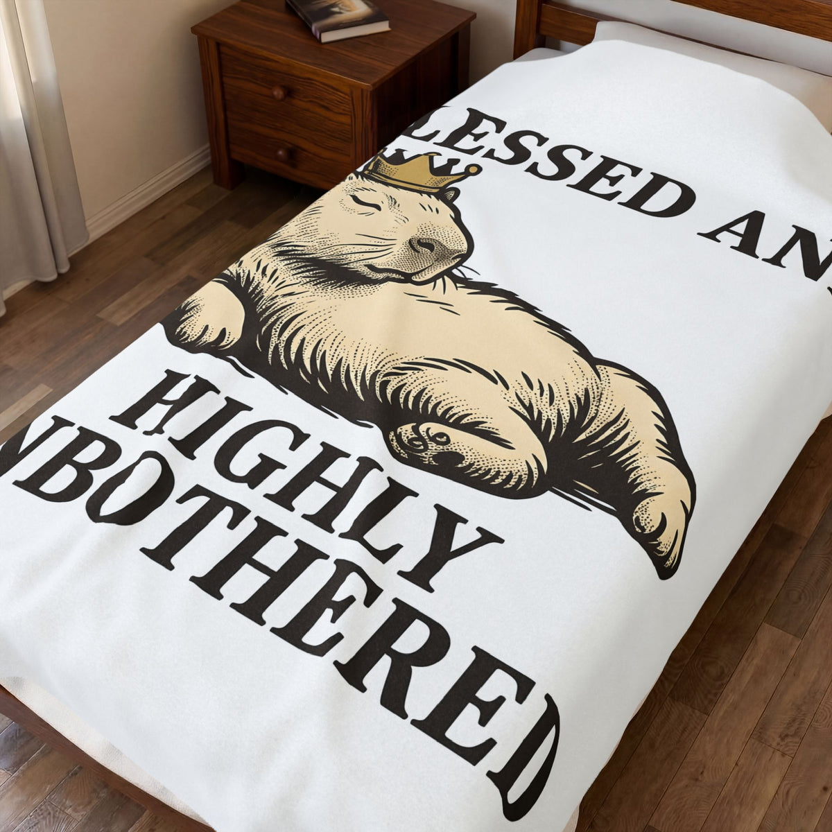 Capybara Crown Blanket Capybara Comedy Gift Women Classic Blanket Crown Blanket Rodent Fan Retro Blanket Humor Graphic Doodle Beast Blanket