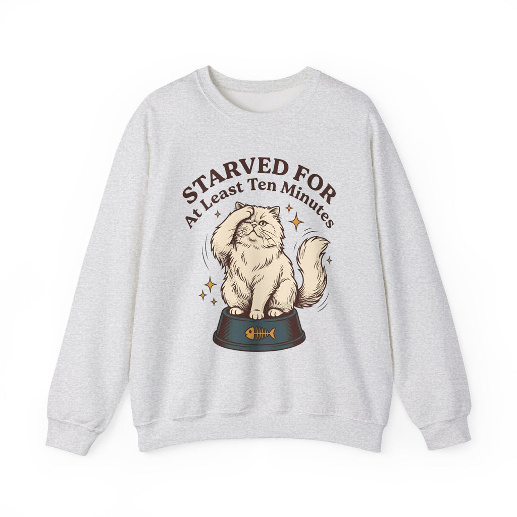 Persian Cat Cat Humor Gift Hand Drawn Cat Feline Fan Illustrated Vintage Food Bowl Sweatshirt