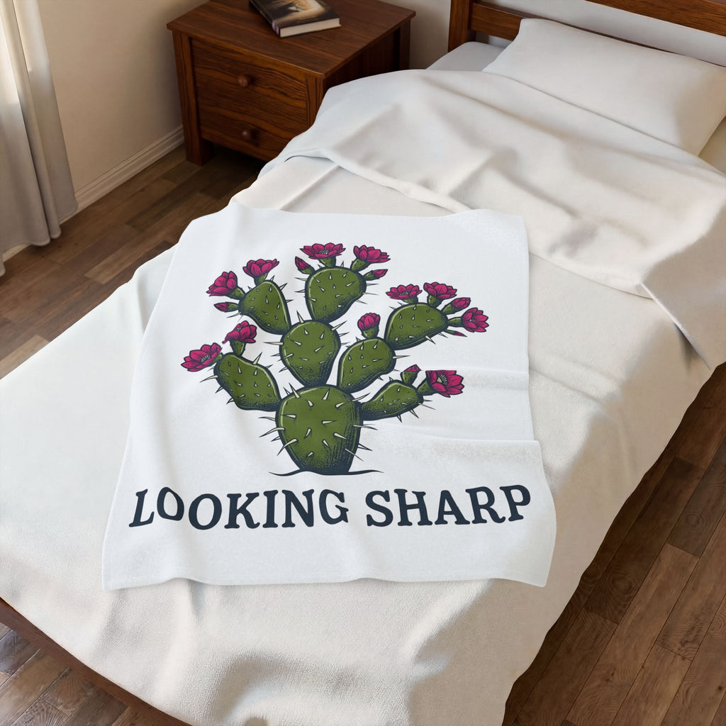 Cactus Graphic Blanket Cowgirl Western Gift Women Bold Blanket Succulent Blanket Rodeo Fan Graphic Blanket Country Graphic Vintage Flower Blanket