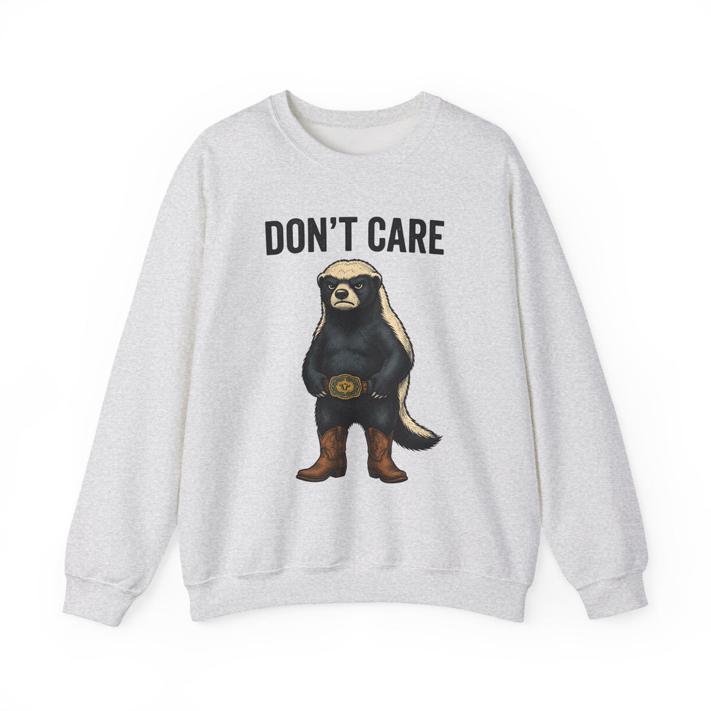 Honey Badger Boots Sweatshirt Cowgirl Wildlife Gift Women Retro Sweatshirt Combat Boots T